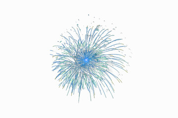 Obraz premium Blue firework explosion isolated for celebratory design