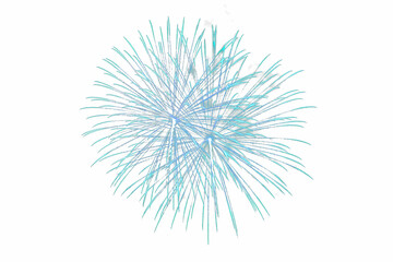 Obraz premium Blue firework explosion isolated for celebratory design