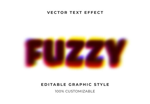 Colorful Blurred Text Effect Glow Soft Bold Font