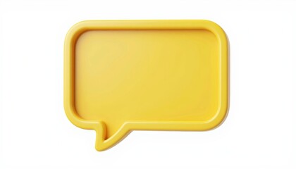 Naklejka premium Dynamic yellow speech bubble icon design digital environment graphic content modern viewpoint creative concept for enhanced communication representation