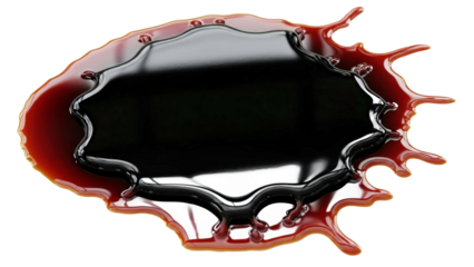  Industrial oil stain, dark and shiny edges, png