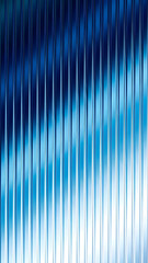 Futuristic Bright Blue Metallic Fluted Glass Wallpaper