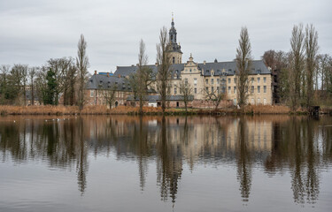 Reflections of winter trees in the ponds of Abdij van Park, Kessel-Lo, Leuven