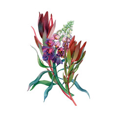 Vibrant Watercolor Floral Arrangement