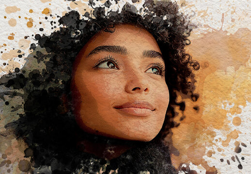 Black And Brown Paint Splash Dispersion Photo Effect