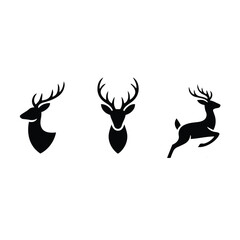 Deer Silhouettes Trio