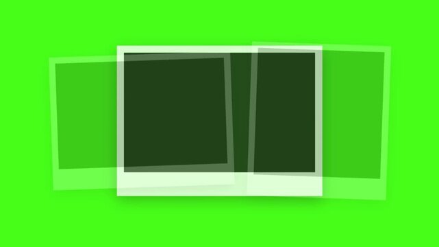 Blank photo frames hanging on clip 4K stock video