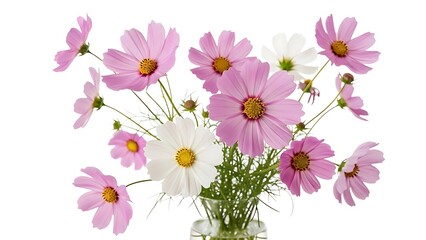 Beautiful pink and white flowers in a vase