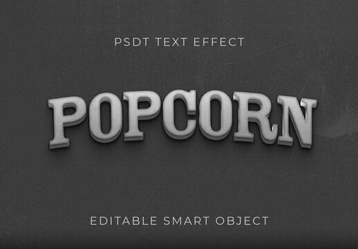Gray Vintage Hollywood Title Text Effect Retro Cinema Font