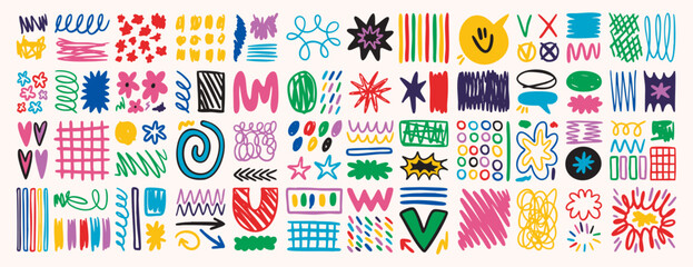 Vector hand drawn crayon strokes texture for your banner, label, flyer, poster, or cover design, drawing, doodle. Suitable for stickers, logos, posters, packaging and printable projects.