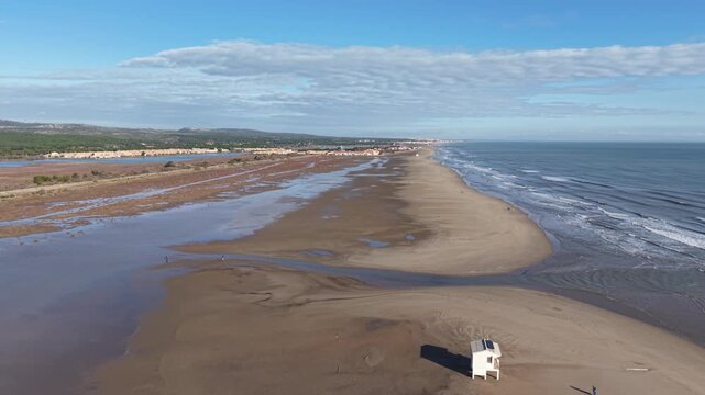 Plage de Mateilles &agrave; Gruissan dans l'Aude en r&eacute;gion Occitanie.