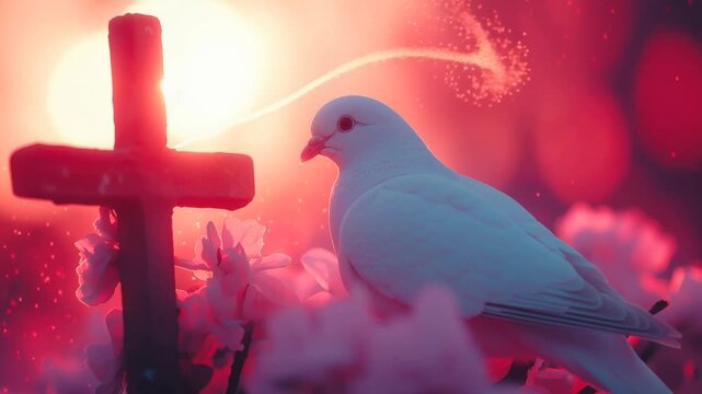 cross and dove