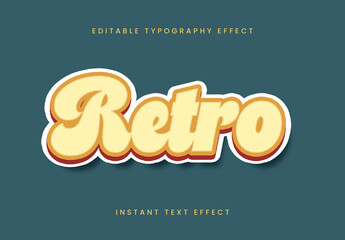 Multicolor Retro Sticker Text Effect Groovy Funky Font