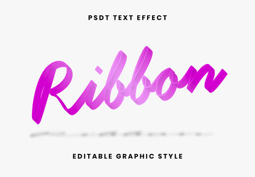 Pink And Purple Elegant Script Ribbon Text Effect Cursive Glossy Font