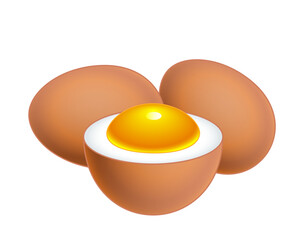 Boiled eggs illustration