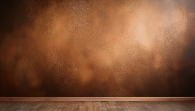 brown studio painted backdrop canvas background on the wall and on the floor with a soft transition
