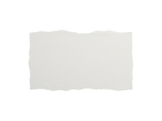Obraz premium Blank white torn paper strip isolated on transparent background isolated on transparent background
