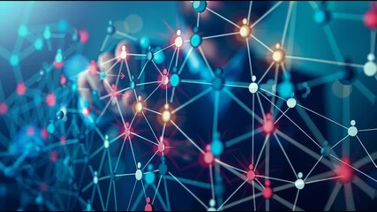 Professional business team working on a project together in the office Using economic growth charts and network connections to accompany the data. in Innovation analyzing future trends - Powered by Adobe