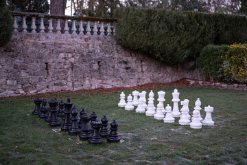 Jeux d'&eacute;checs g&eacute;ants en plein air