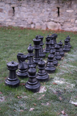 Jeux d'&eacute;checs g&eacute;ants en plein air