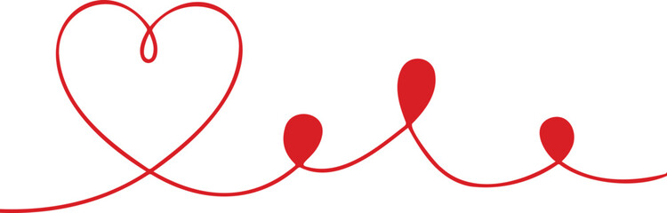 A romantic red heart vector illustration on a white background, designed as a symbolic icon for a Valentine's Day card, wedding celebration, or poker ace sign