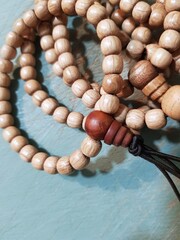 wooden rosary beads