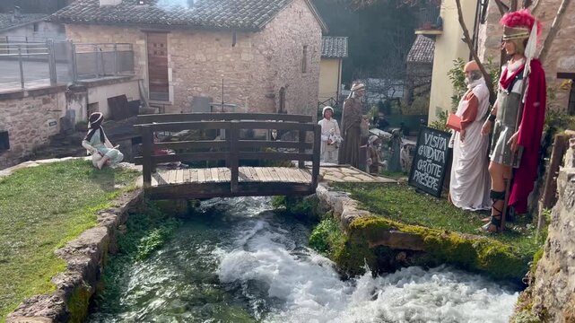 the characteristic village of Rasiglia with its streams that cross the buildings