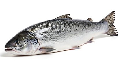 Fototapeta premium A gray mullet fish on a white background