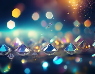blurred background whith scattered diamonds