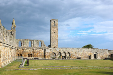 Remains of St Andrews Cathedral, St. Andrews - Fife, Scotland.