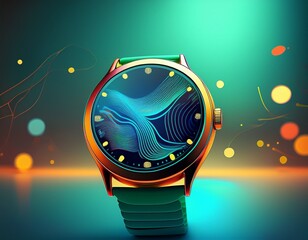 blank display health monitoring smartwatch modern technology and wellness app innovation