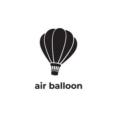 Obraz premium simple black air balloon for logo design
