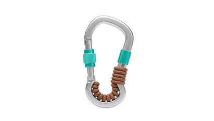 Locking Carabiner with Rope Detail