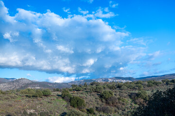clouds over the mountains