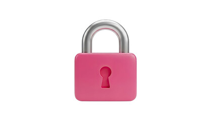 Naklejka premium Pink Padlock