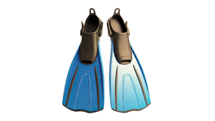 Pair of Blue and Black Scuba Diving Fins