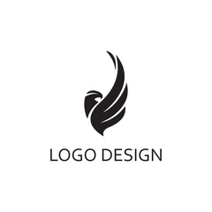 Obraz premium simple black eagle for logo design
