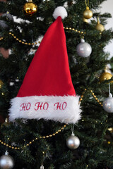 Santa hat with the inscription HO HO HO