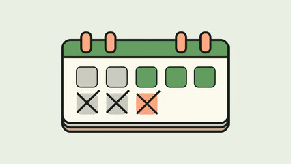 Calendar with Marked Days - Planning, Scheduling, and Time Management Concept