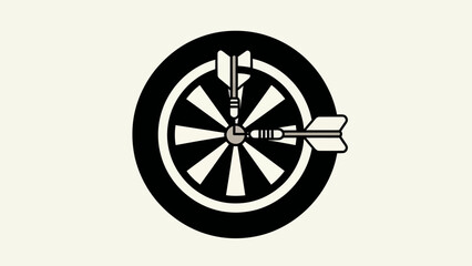 Darts Hit Bullseye Target Game Aim Accuracy Sport Concept