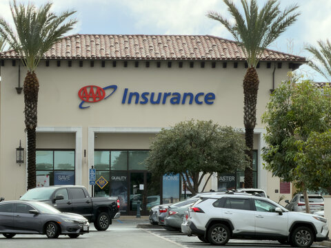 AAA Insurance Office Building Exterior With Parking Lot
