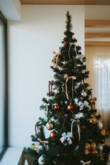 christmas tree and decorations