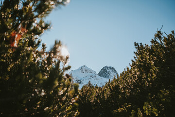 sunset in the mountains