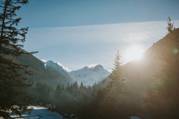 fog in the mountains