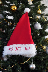 Santa hat with the inscription HO HO HO