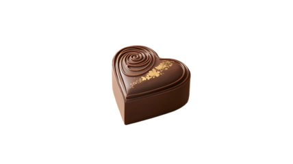 A delicious heart-shaped chocolate, perfect for expressing affection and indulgence.