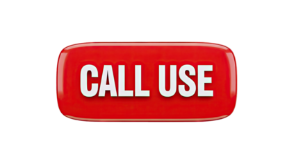 Red 3D Button with "CALL USE" Text