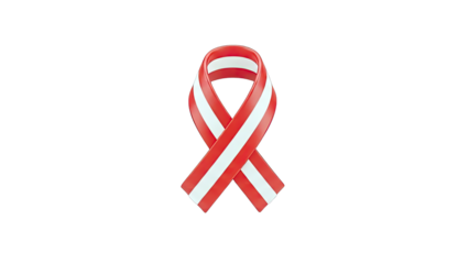 Red and White Striped Ribbon