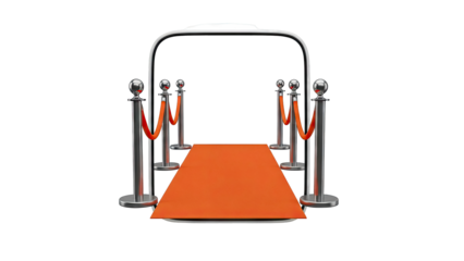 Red Carpet and Stanchions with Archway