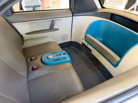 Waymo Autonomous Vehicle Interior Seating And Controls